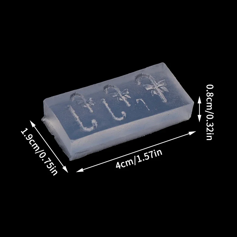 3D سيليكون مسمار العفن DIY عيد الميلاد عكاز قالب شفاف مسمار الفن زينة مانيكير تصميم أداة #5