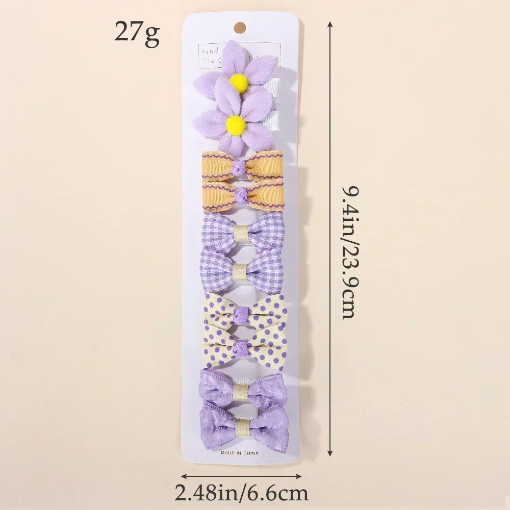 10 pezzi di fiori carini fiocchi fermaglio per capelli per neonate mini stampa forcina pizzo di cotone accessori per capelli fatti a mano per bambini regali