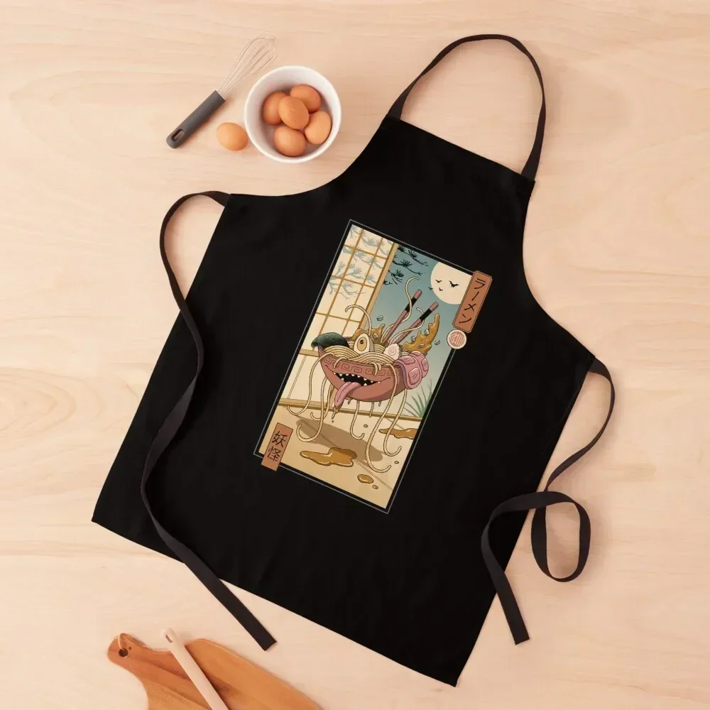 

Yokai Ramen in Edo Apron useful gadgets for home Kitchens Woman Men kitchen Women's Apron