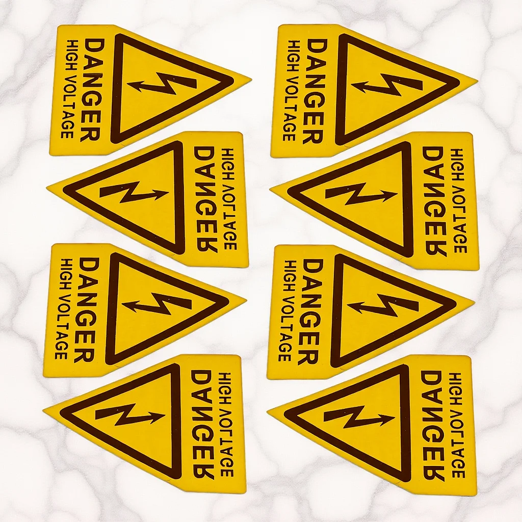6 Pcs Equipment Caution Sign for Safety High Voltage Electrical Shocks Electricity Warning