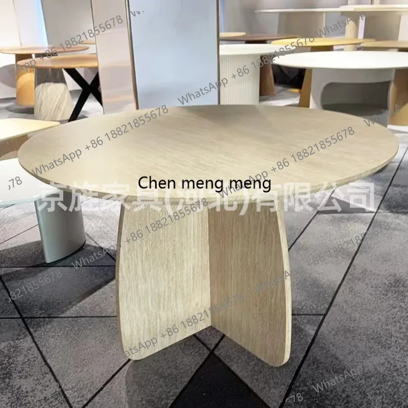 

Hot sales Log style modern simple tea table North American new creative living room coffee table round retro coffee table