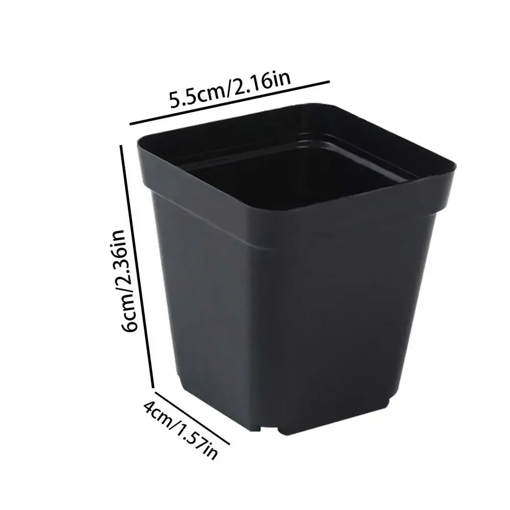 Zaailing Potten 50 Stuks Vierkante Plant Zaaien-Plantbeker Plastic Diepe Kwekerij Boom Pot Bloem Plant Container Pot tuin Groeien