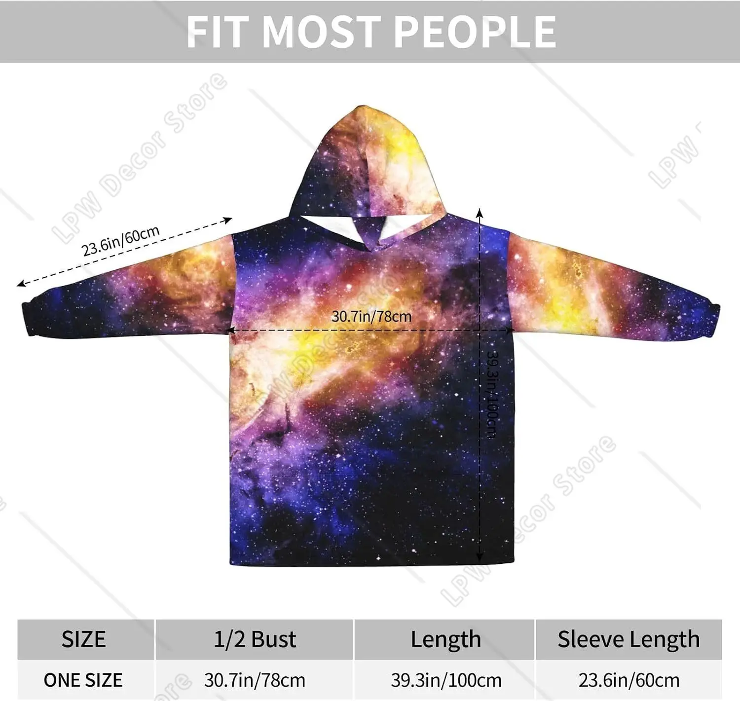 Galaxy In The Universe Print Blanket Hoodies For Women   Men Adult Teen Wearable Hooded Sweatshirt With Pocket