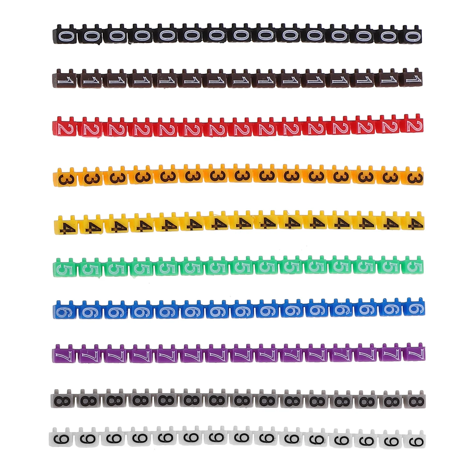 

150Pcs Exquisite Workmanship Cable Markers Precise Size for Wire and Cable Management Clip on Wire Markers Cord Labels