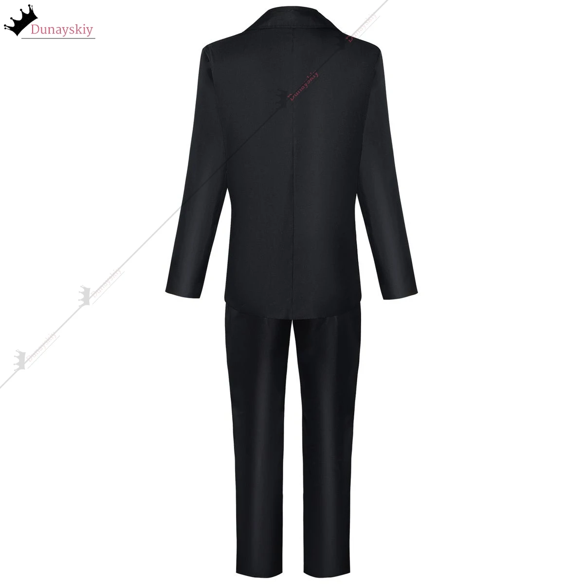 Sylus Costume Cosplay Gioco Love and Deepspace Abiti da gioco di ruolo Nero Rosso Abiti da uomo Uniforme con parrucche bianche Collare con cintura Set