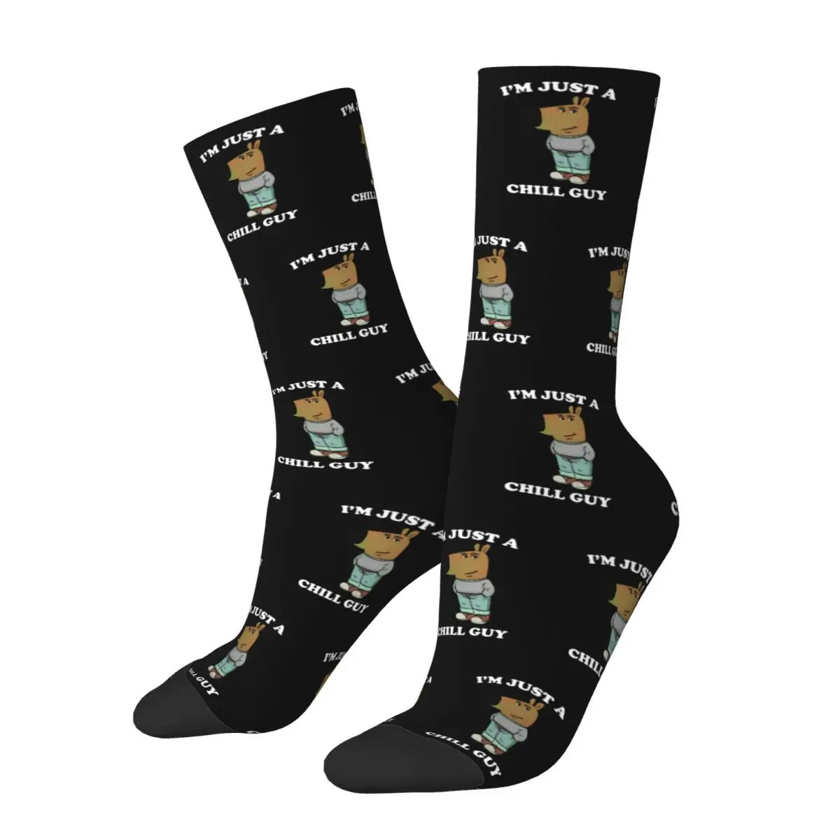 Chill Guy Meme Socks Men Women Polyester Fashion Socks Harajuku Spring Summer Autumn Winter Socks Gift