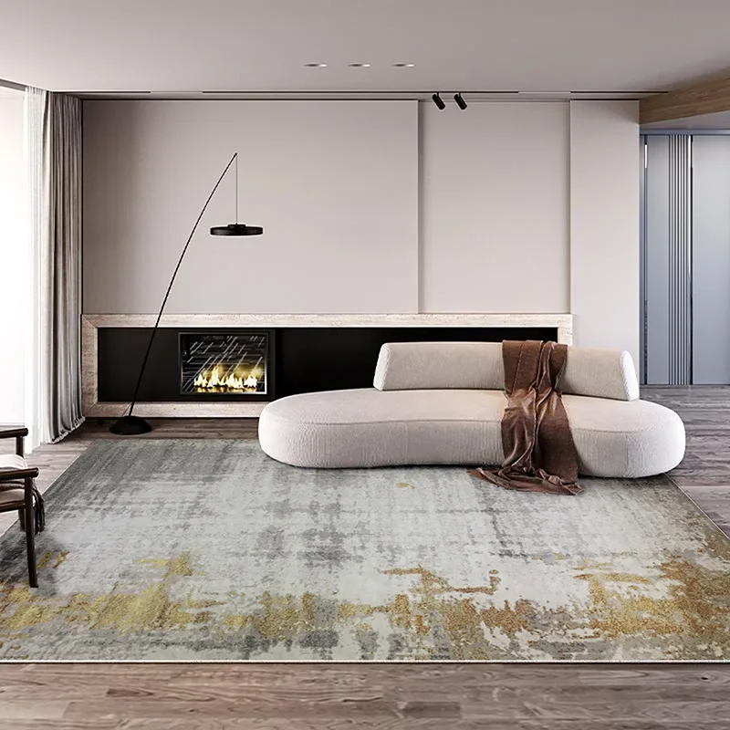 Karpet wol Selandia Baru buatan tangan, gaya Nordik modern mewah, ruang tamu kamar tidur gaya Amerika