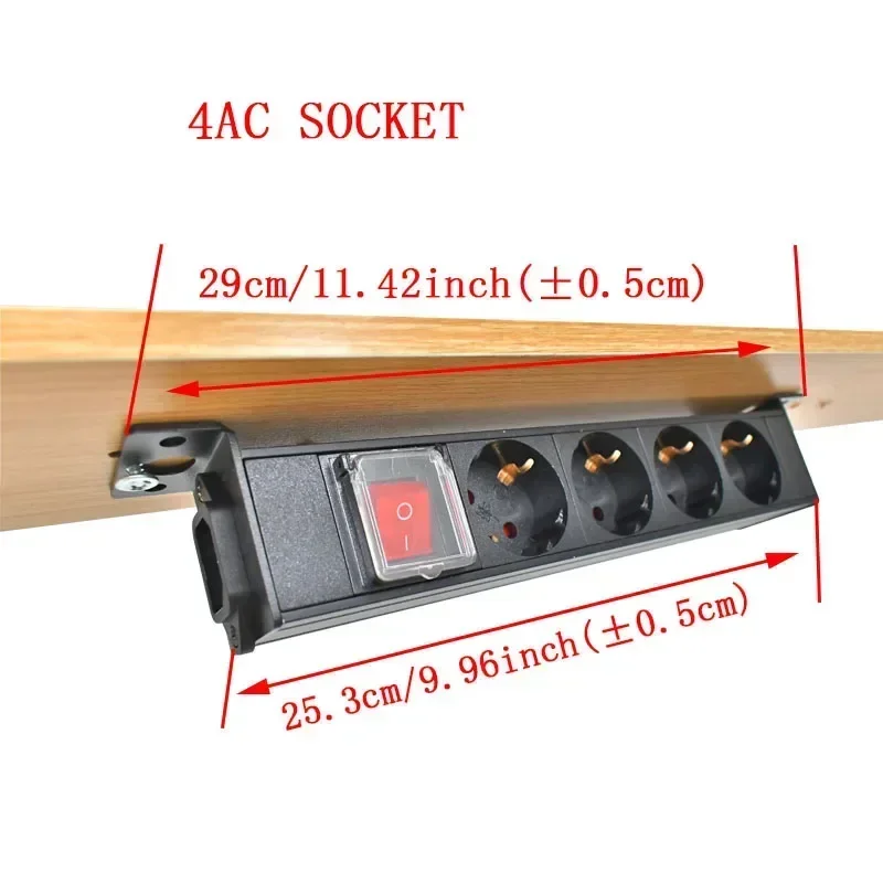 Table Desktop socket Electrical Socket For Meeting PDU Power strip 1-10 EU Socket