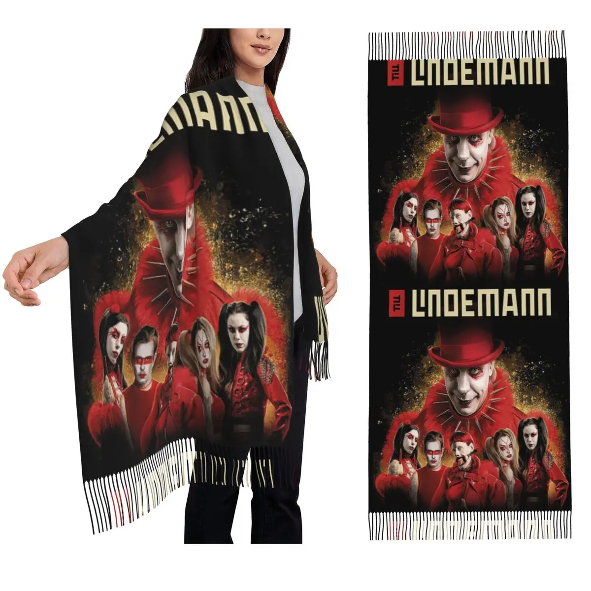 

Lindemann Scarf Tassel Scarves for Women Soft Warm Shawls and Wraps Long Fall Winter Shawl Wrap