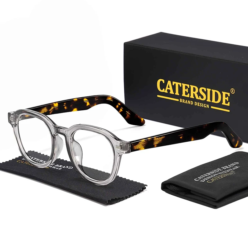 

CATERSIDE Простая мужская оправа для очков, высококачественная оправа для очков из ацетата с кончиками храмов, женская оптическая оправа для очков с защитой от синего света