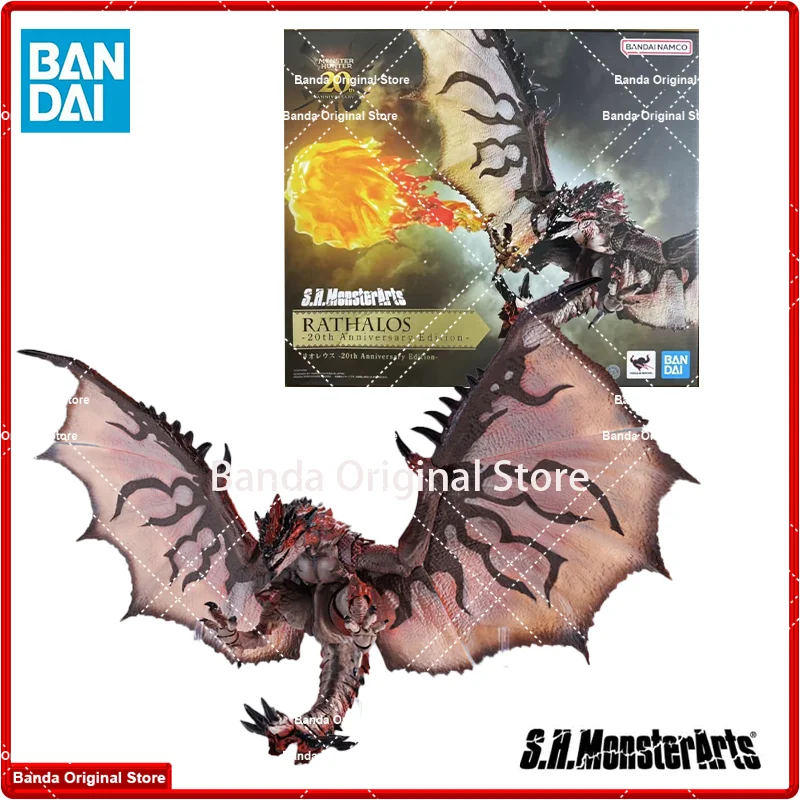 100% In Stock Original Bandai S.H.MonsterArts Rathalos 20th Anniversary Edition Monster Hunter Series Anime Figures Model Toys