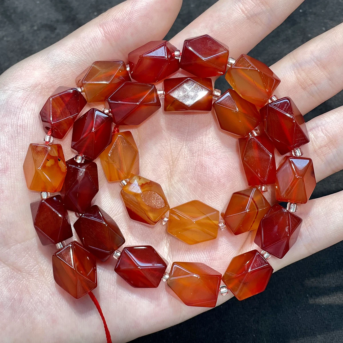 25 Stück/Strang natürliche Halbedelstein-Achate/dalmatinische zylindrische Perlen für die Schmuckherstellung, DIY-Halskette, Kette, Armband, Zubehör – Detail 4
