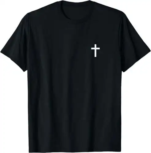 

Small Cross Subtle Christian Minimalist Religious Faith T-Shirt