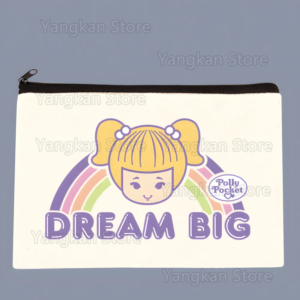 بولي جيب حقيبة يد نمط قماش تخزين أكياس السفر حقيبة مستحضرات التجميل متعة زيبر الحقيبة اللوازم المكتبية #5