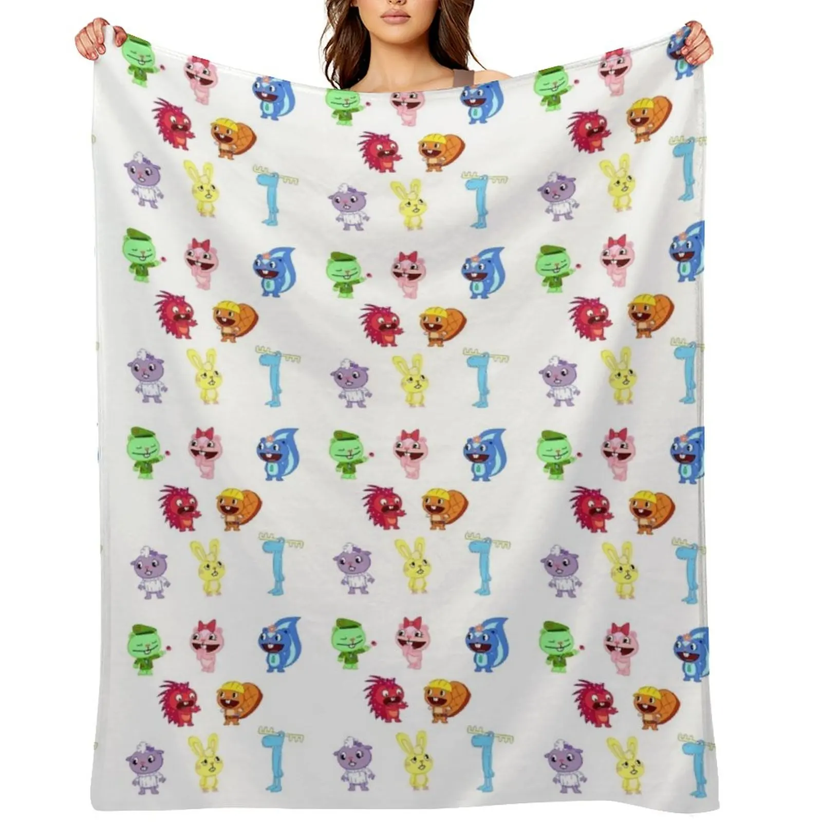 

Happy Tree Friends Throw Blanket funny gift Luxury St Luxury Thicken christmas decoration Blankets