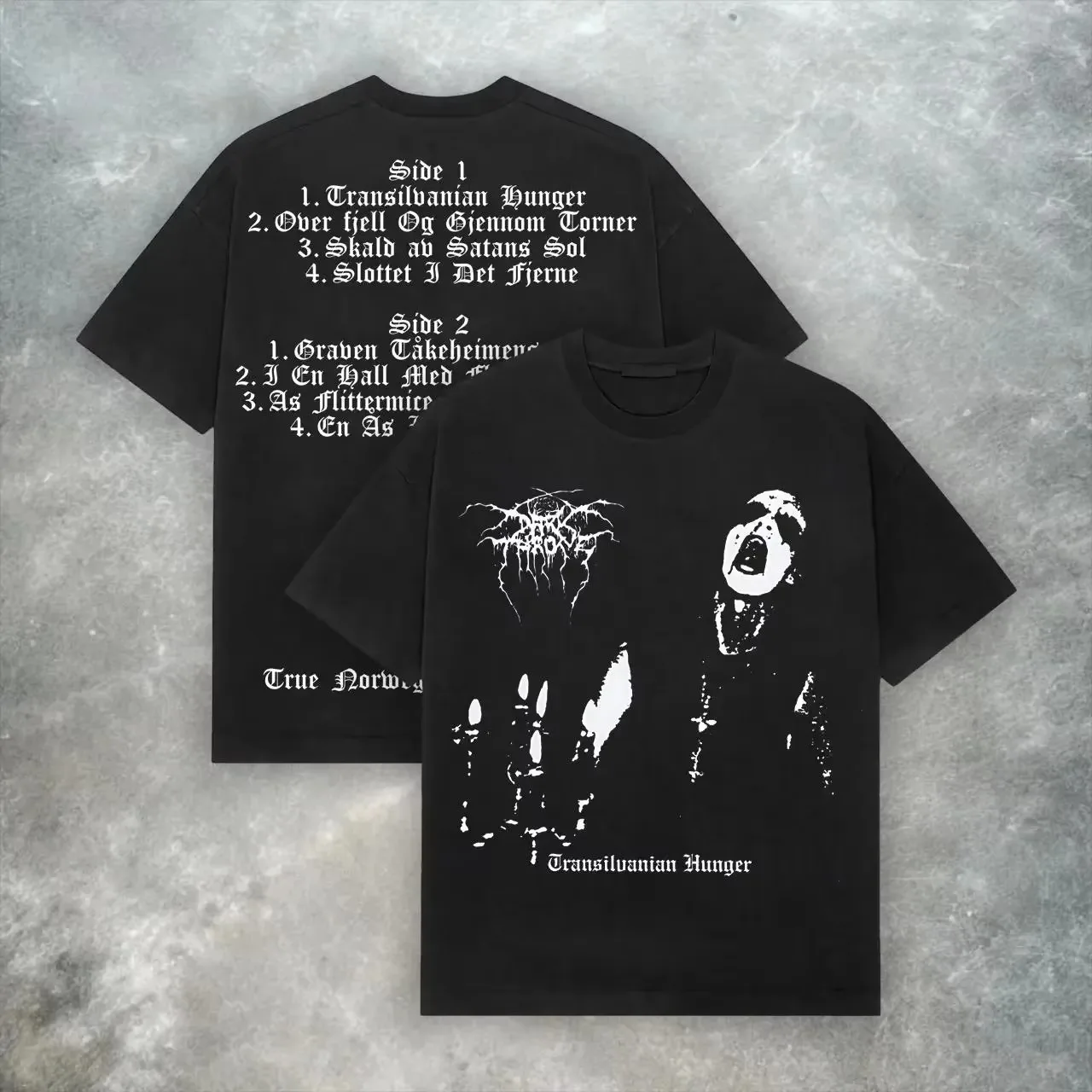 Transilvanian Hunger Darkthrone Black Metal Band Graphic T-Shirt Cotton Men Women Streetwear Tee