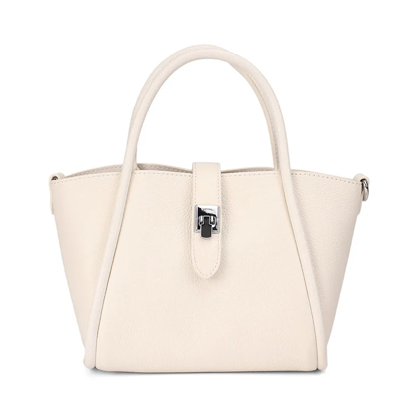 New Fashion Women’s Handbag Genuine Leather Commuter Bag Large Capacity Full-grain Leather Versatile Simple Women Shoulder Bag - view 5