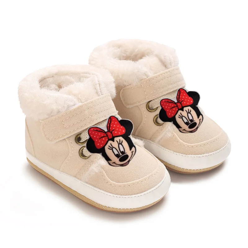 أحذية أطفال ديزني ميني ماوس الخريف والشتاء 1 سنة أحذية قطنية ميكي ماوس الكرتون حذاء طفل صغير 0-6-12 شهرا #3