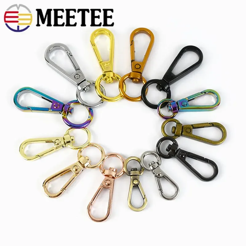 10Pcs 8-13mm Metal Buckle For Bag Handbag Strap Swivel Lobster Clasps Dog Collar Keychain Trigger Clip Snap Hook DIY Accessories