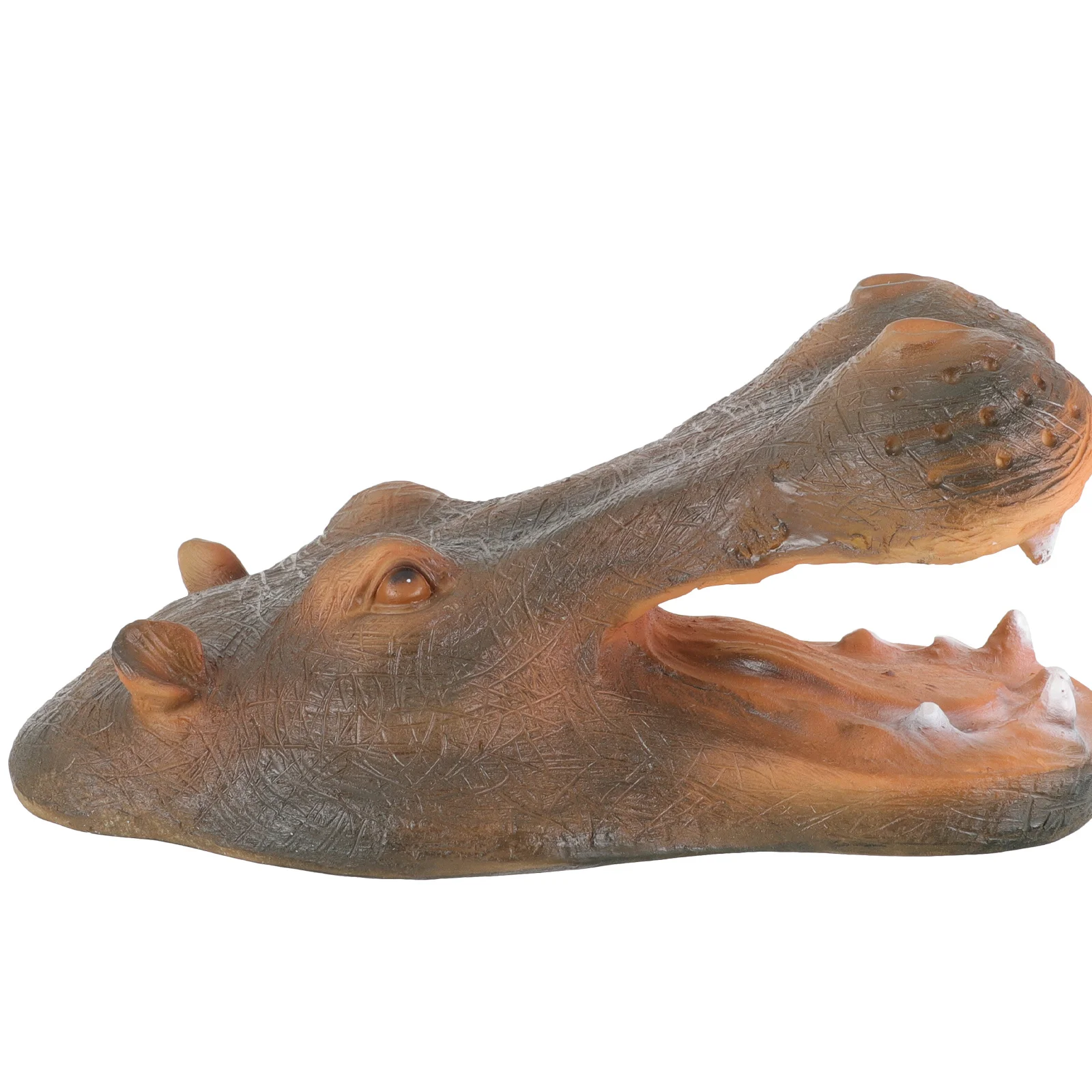 

Resin Floating Hippo Head Statue Compact Garden Pond Decoration Water Floating Hippo Head Ornament Outdoor Lawn Decor