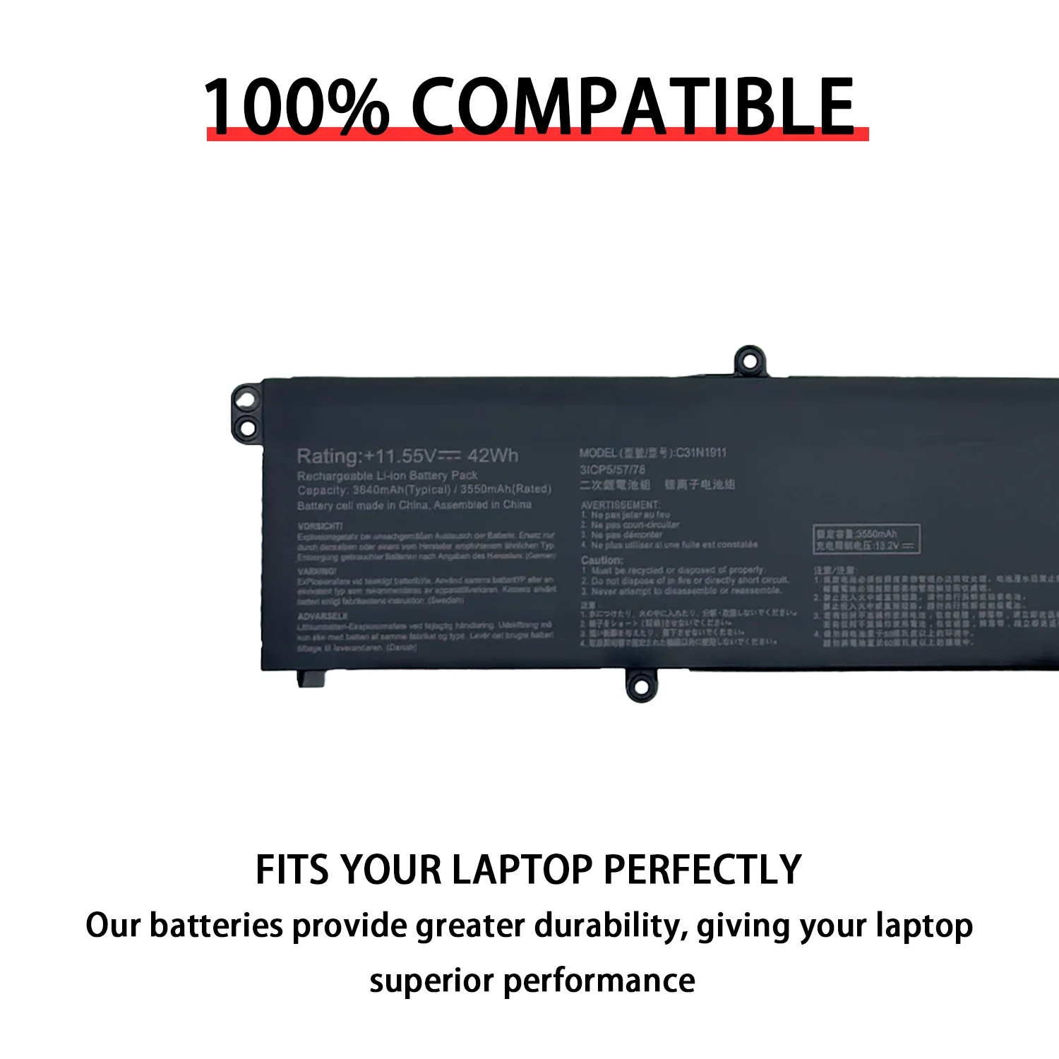 B31N1911 Battery For ASUS VivoBook Flip 14 TM420IA TP470EA M413DA M413DA-EK162T M413DA-EK007T X421DA X421EA TP470EZ C31N1911