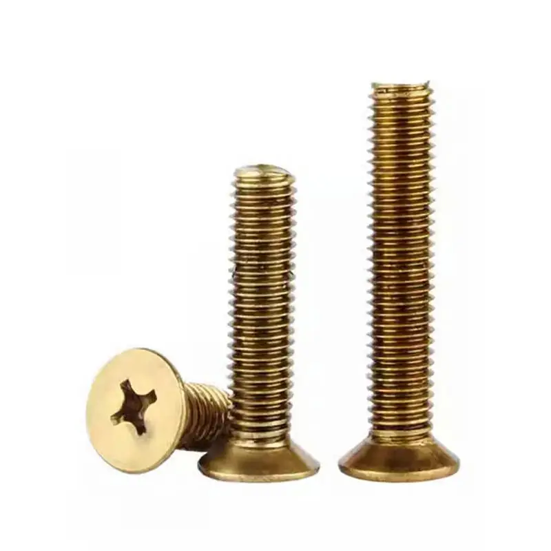 

Brass Phillips Screws Copper Cross Head Bolts M2-M8 Metric Thread Flat & Pan Head Mechanical Fasteners
