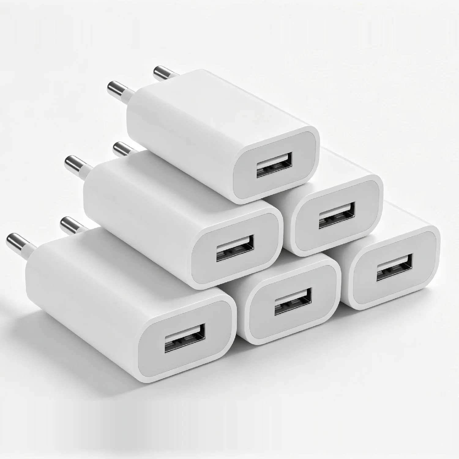 Portable EU Plug 5V 1A Single USB Wall Charger Over‑current Protection Power Adapter For Home Travel Use