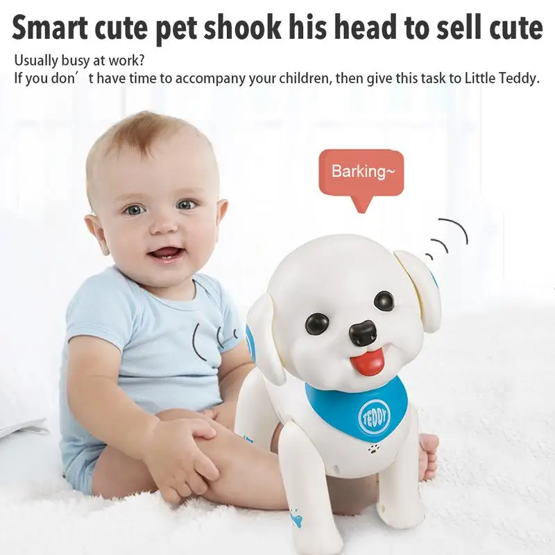 Remote Control Robot Dog Voice Control Program Singing And Shaking His Head Pet Remote Control Dog Children Toy Birthday Gift