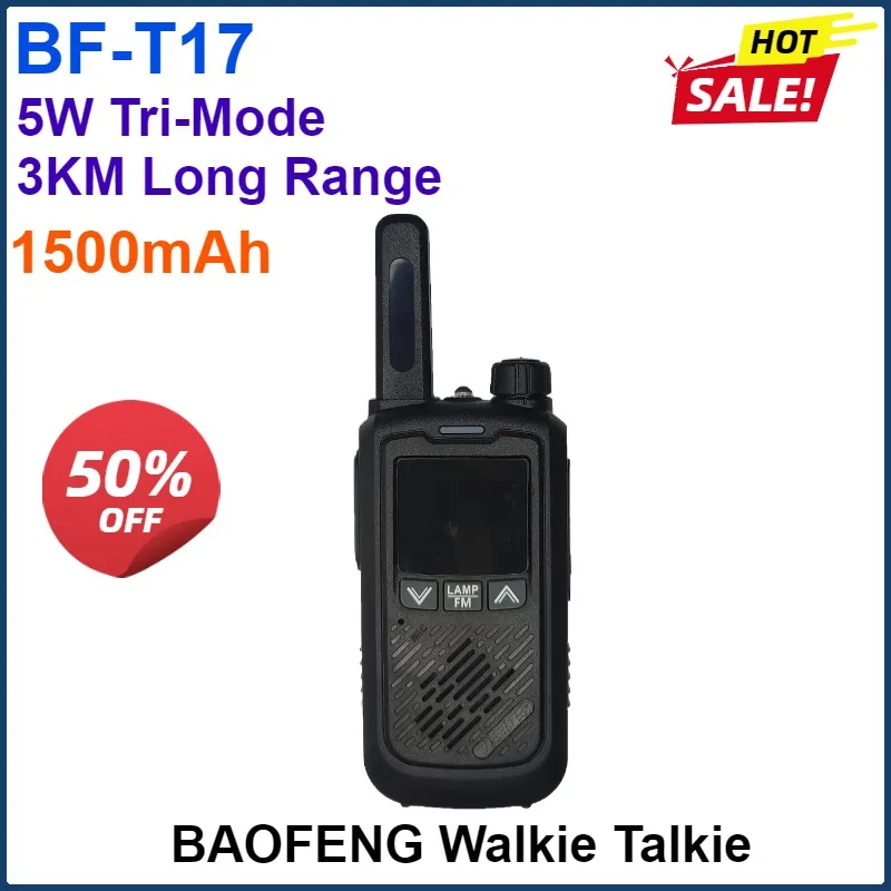 1500mAh BF-T17 BAOFENG Portable Walkie Talkie T17 Mini Two Way Radios FRS/PMR Small Radio For Hotels Restaurants KTVs Clubs