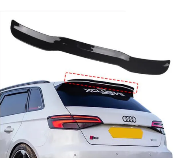 

ABS Paint Car Rear Wing Trunk Lip Roof Spoiler For Audi A3 S3 RS3 Sline Hatchback 2014 2015 2016 2017 2018 2019 2020