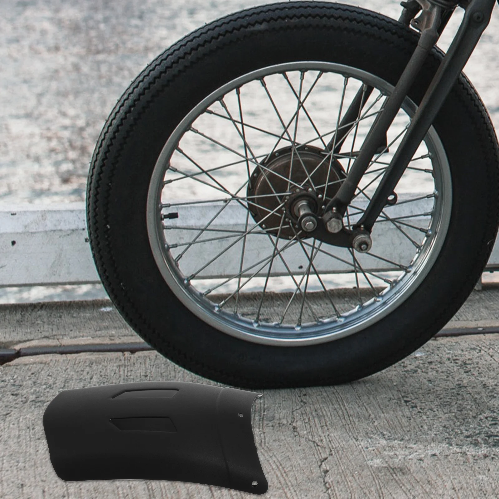 

Motorcycle Front Mudguard Set Black Universal Electric Motorbike Mountain Road Bike Tire Splash Guard Durable Cycling