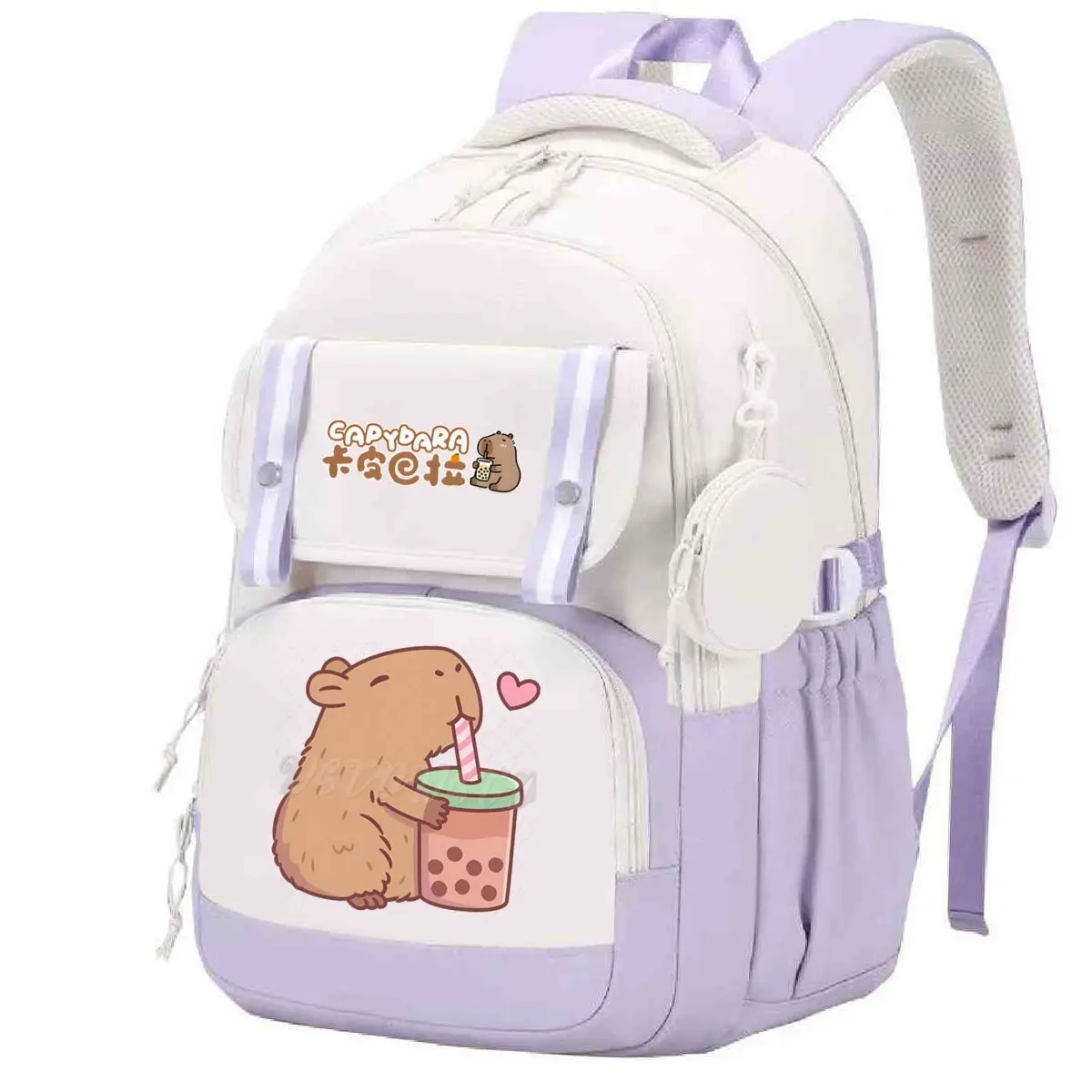 Mochila bonita de té de burbujas de Capibara, mochilas escolares de gran capacidad para mujeres y niñas, bolsas de regalos para amantes de Capybara, bolsas para estudiantes
