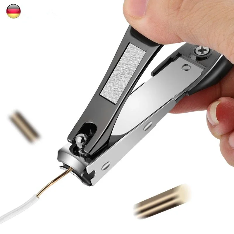 Ouriner Nail Clippers Stainless Steel Sharpest Nail Cutter Duty Curved Edge for Adult Men Women Swing Out Nail Cleaner/File