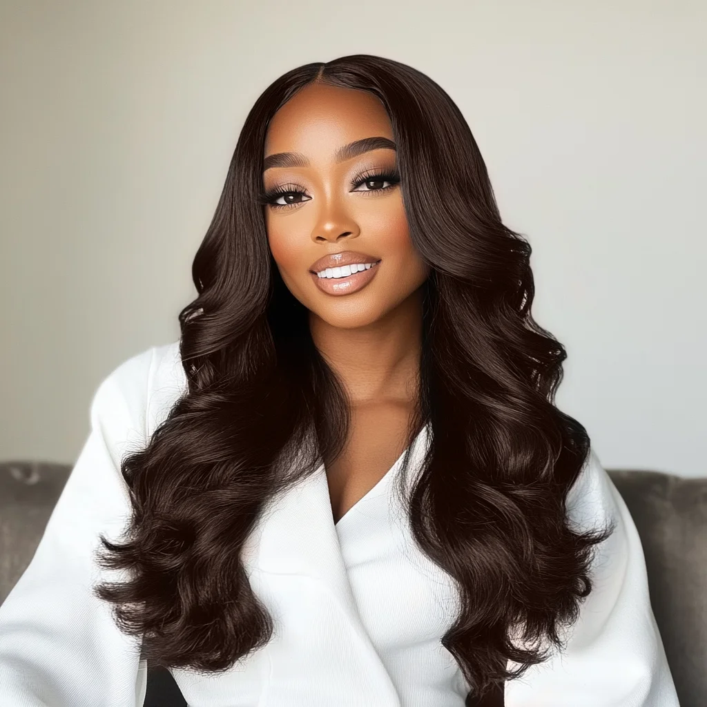 

Sleek 32 Inch 13X6X1 Bodywave Lace Front Wigs HD Lace Brazilian Hair Wigs Red 33 Colored Human Hair Wigs For Women 4 Brown