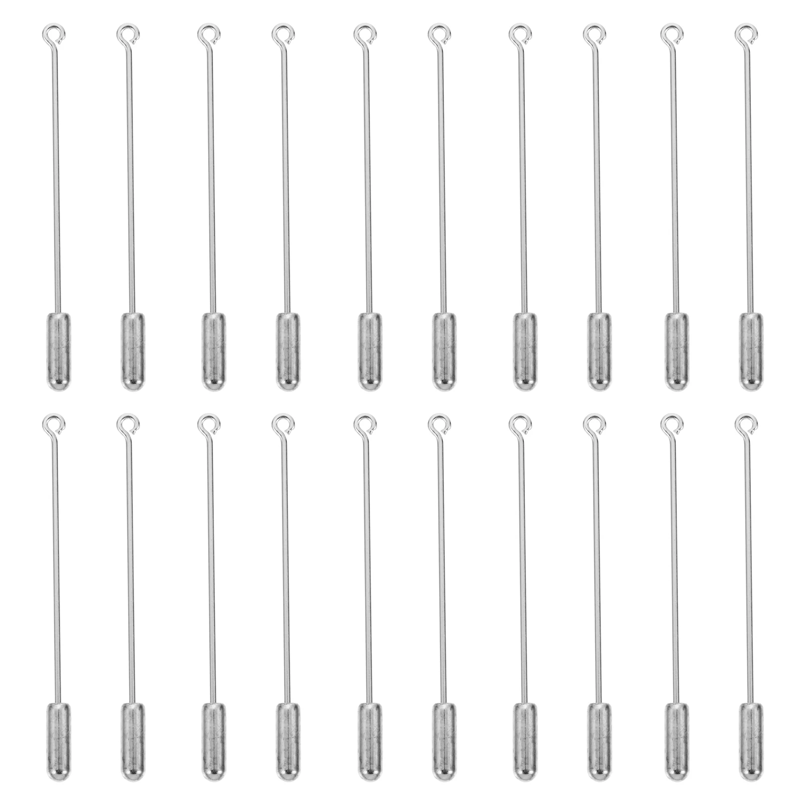 20 Stücke Brosche Pins Kupfer DIY Zubehör für Hut Rock Taille Knopf Anzug Kragen Dekoration Lange Nadel Schmuck Verschlüsse