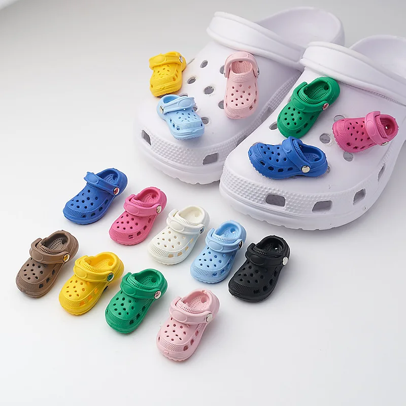 

3D новые мини-туфли в форме ПВХ, подвески для сабо, аксессуары, женская пляжная сумка, сандалии, пряжка, детские шпильки для обуви, украшения для обуви своими руками