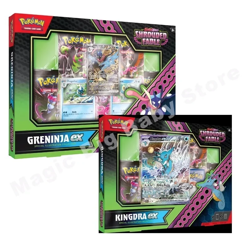 Pokemon Kaarten Echte Originele Trading PTCG Edition Engels Zhu & Paars SV6.5 Koga Ninja geschenkdoos mini Ijzeren doos ETB kind Gift