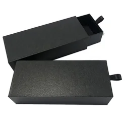 Drawer Boxes Sunglasses Case Customize Fashion Black Sturdy Glasses Cases in Good Quality Eyewear Box No Logo With Logo Pattern