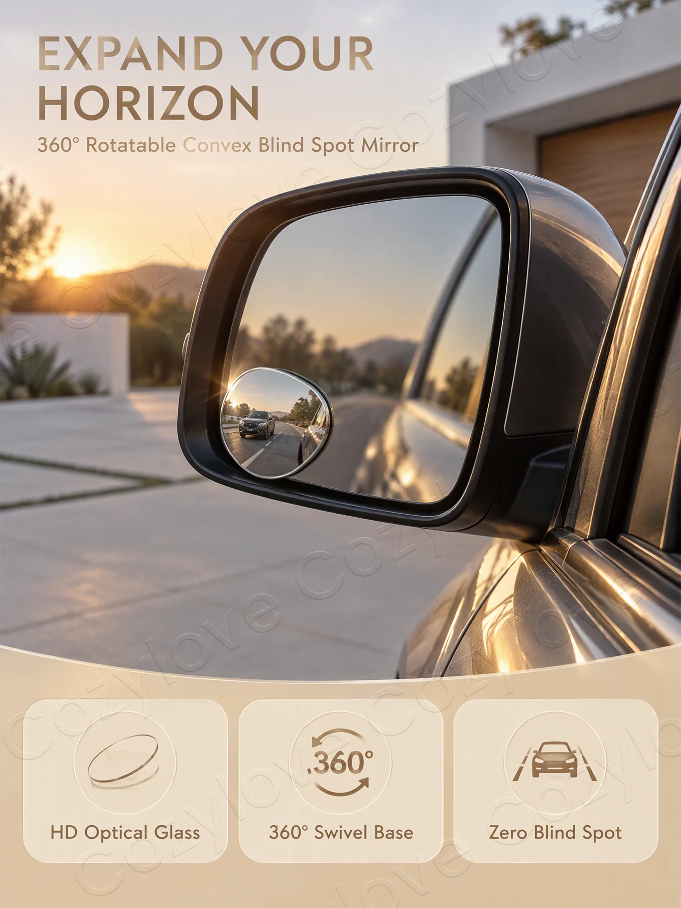 2Pcs Oval Blind Spot Mirror 36 - Blind Spot Mirror Wide Angle Convex 2Pcs review and price