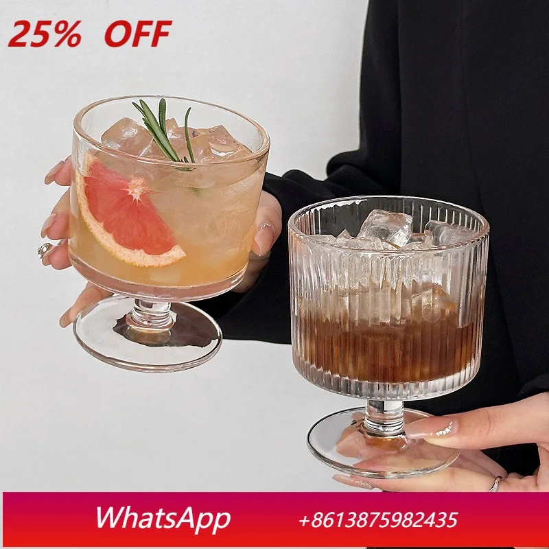 

LTT relief goblet household glass coffee cup sparkling water cup