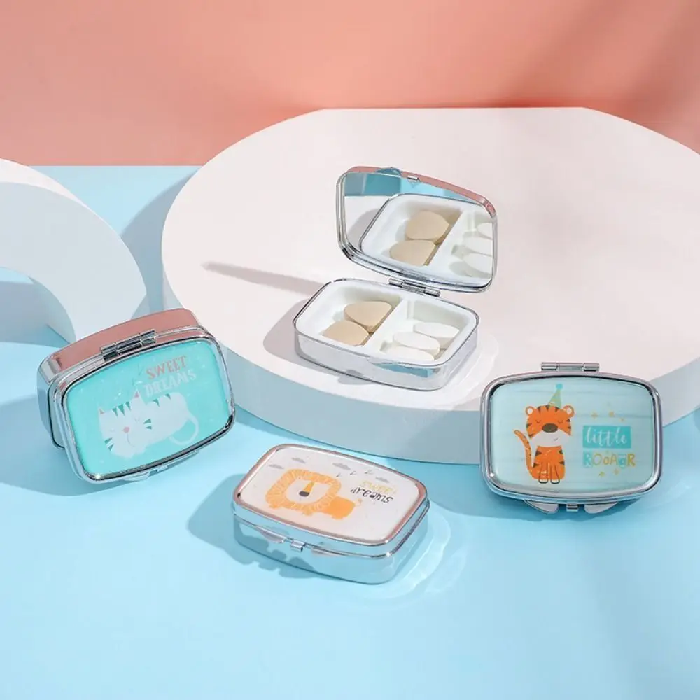 Portable Alloy Pill Case Glass Waterproof Storage Box Mini Sealed Organizer