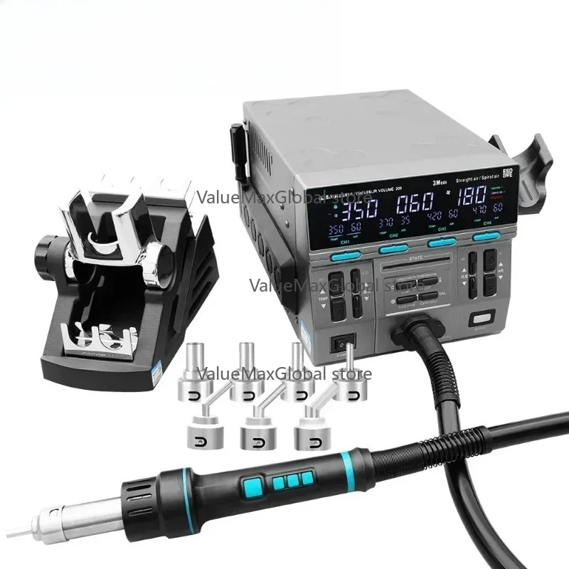 8650 2024 1300W Hot Air 3 Mode Digital Display Intelligent BGA Rework Station For PCB Chip Repair Tool