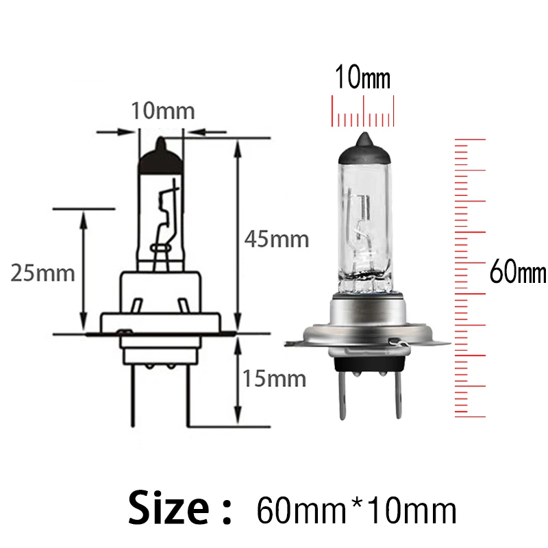 2pcs H7 12V 55W  Front Fog Lights Halogen Bulb High Power Car Headlights Lamp Car Light Mitsubisi Launcher 7000Lm Source Parking