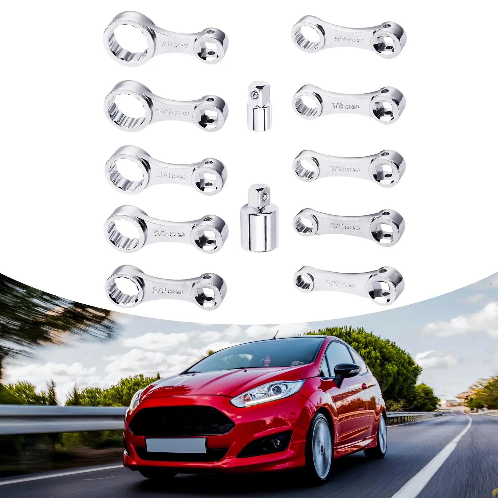 

Torque Adapter Set 3/8'' Drive Anniversaries Gifts for Narrow Areas Metal Convenient Silver Accessory for Men Mechanic