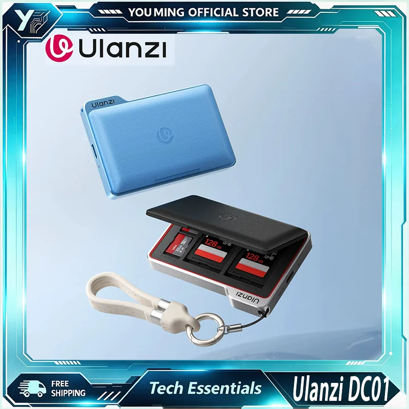 Ulanzi DC01 Memory Card Storage Case Dual‑Slot UHS‑II Reader USB‑C 3.2 High‑Speed Transfer for Camera Smartphone Photographer