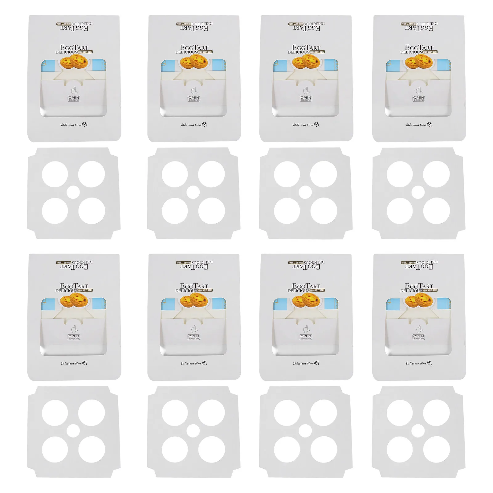25pcs Egg Tart Boxes Eco-Friendly Food Grade Dessert Containers Shockproof Inserts Window Design Bakery Packaging For Cake