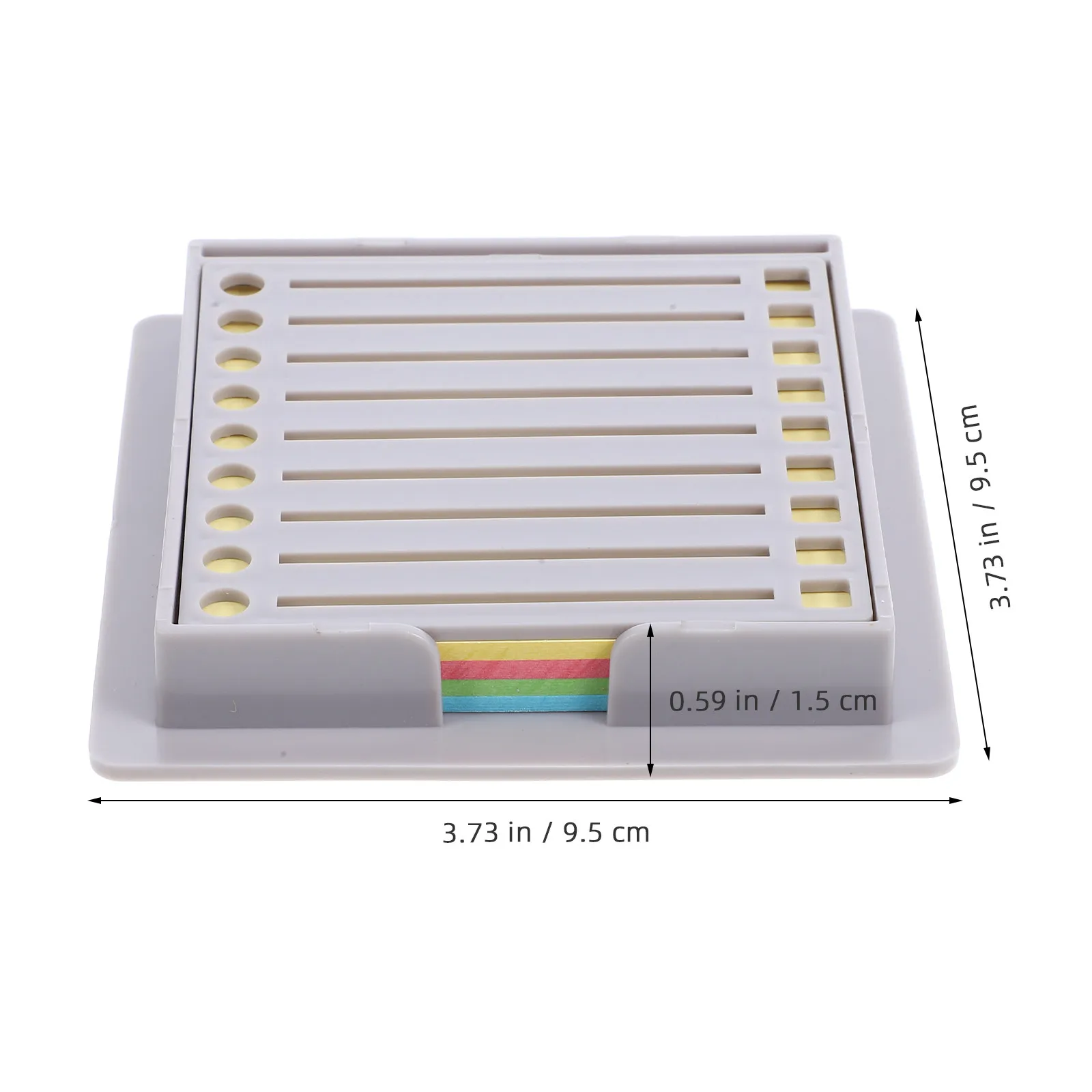 Memo Pad Organizer Case Compact ABS Note Box for Desk Storage Task Planning and Office Supplies