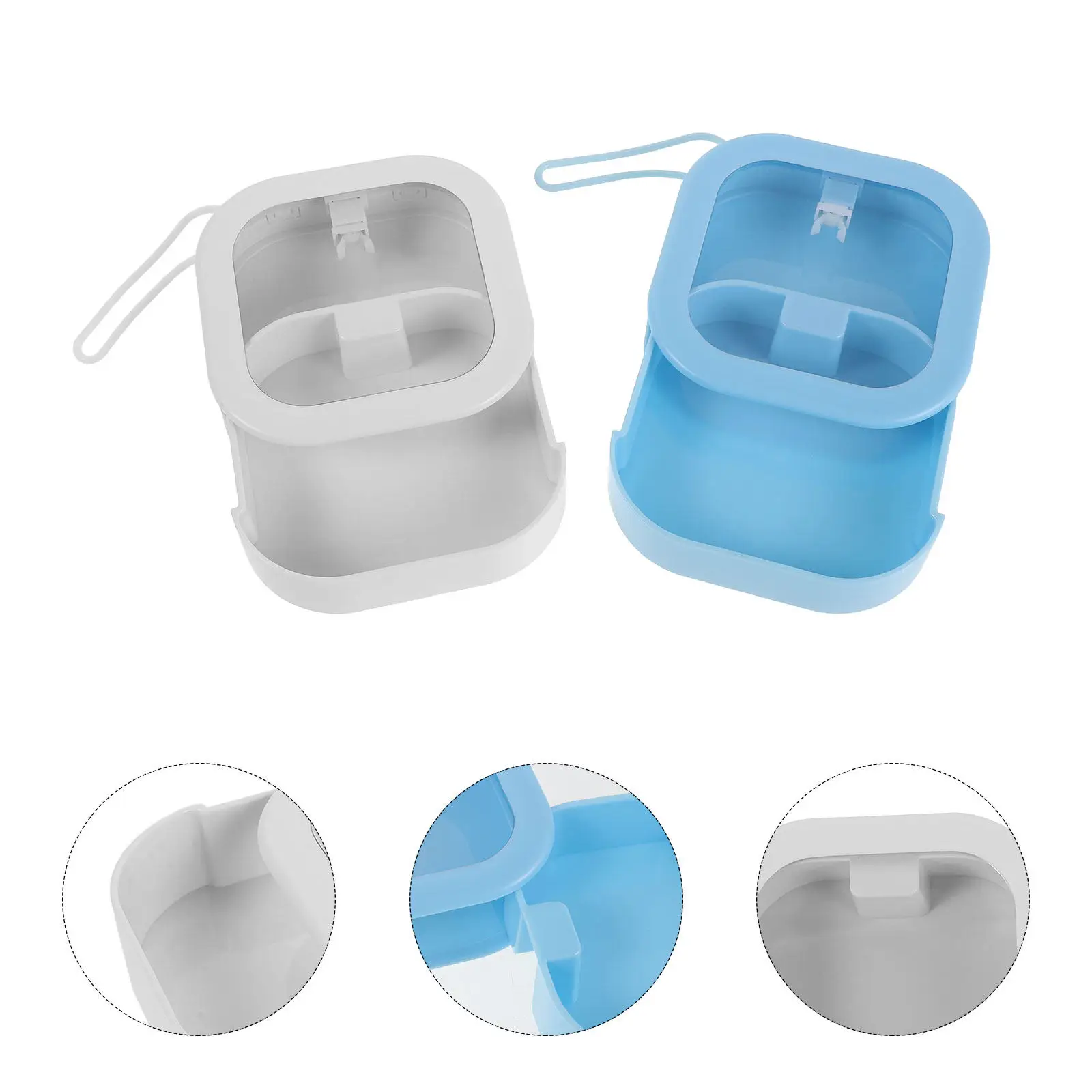 

2Pcs Hair Tie Organizer Storage Box Stackable Compact Hair Accessories Holder Portable Jewelry Organizer Container for Travel
