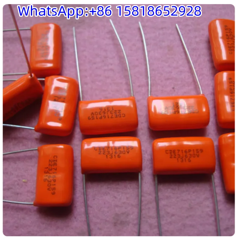 

2 шт. 630 В 0,022 мкФ, эквивалент 600 В США Mallory CDE Sprague 716P, медная ножка, аудиогитара, неполярный конденсатор