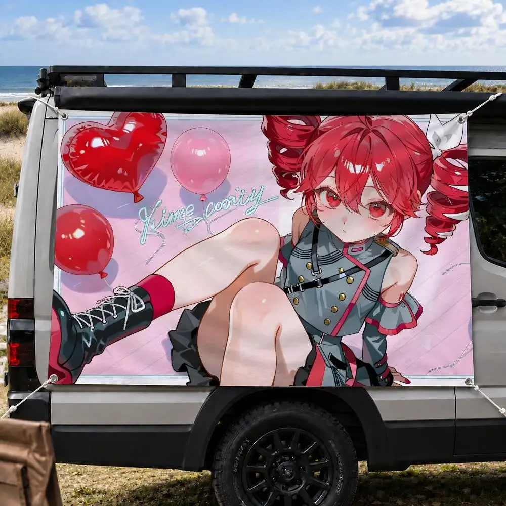 Kasane Teto Vocal Synth Anime Music Flags Decorative Banners Suitable For Outdoor Camping Family Parties And Garden Walls Gift